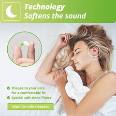 Alpine SleepSoft earplug with material that molds to the ear canal for gentle wear
