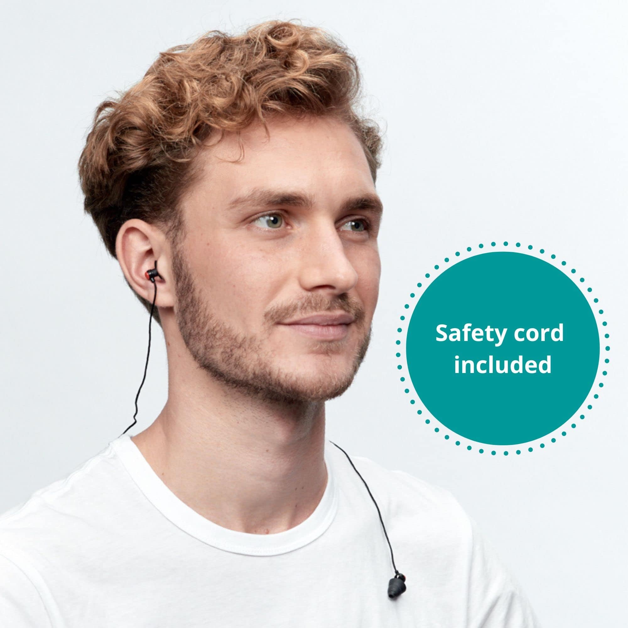 Alpine WorkSafe earplugs closeup highlighting hypoallergenic filter