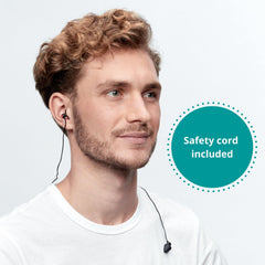 Alpine WorkSafe earplugs closeup highlighting hypoallergenic filter