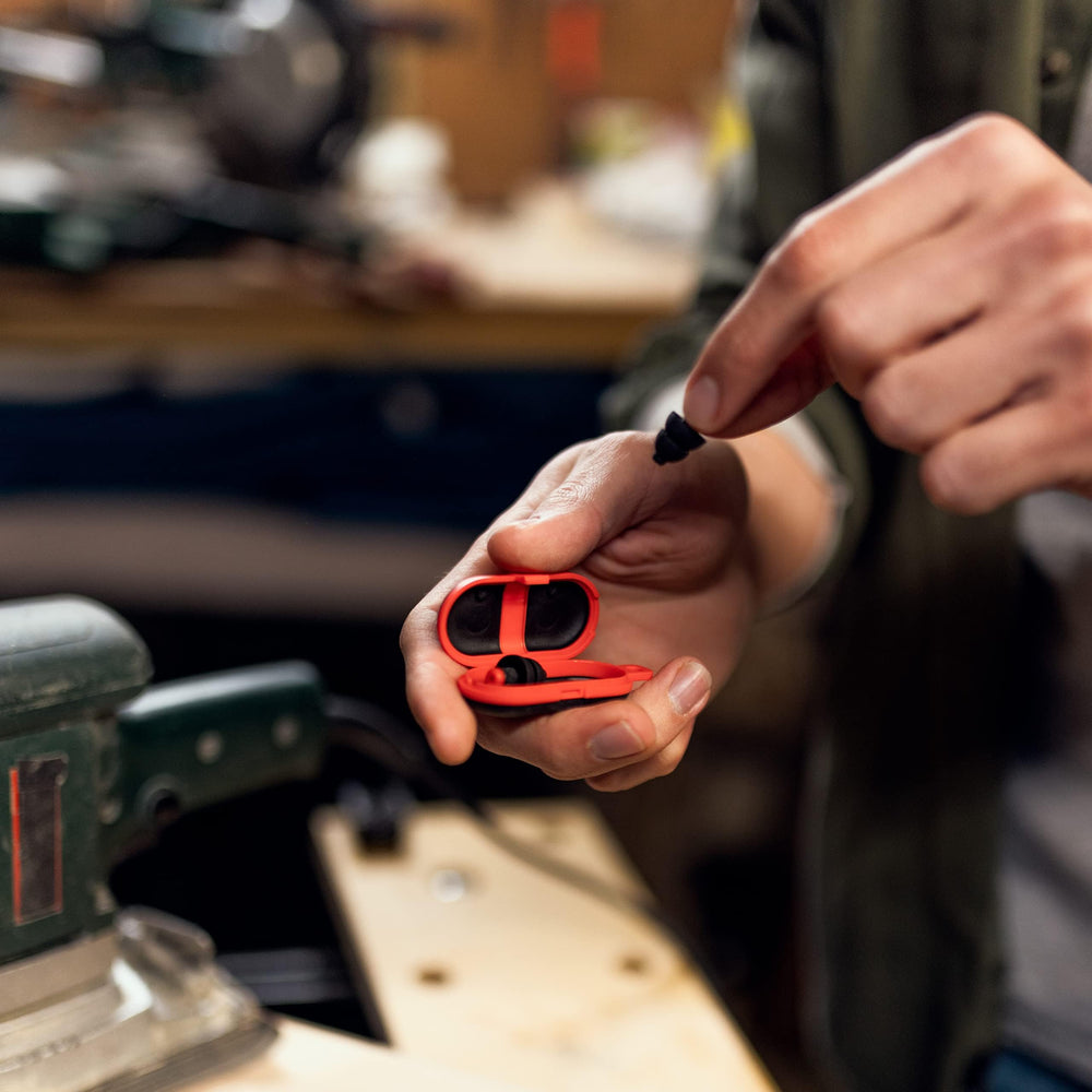 Alpine WorkSafe earplugs used on a DIY project at home