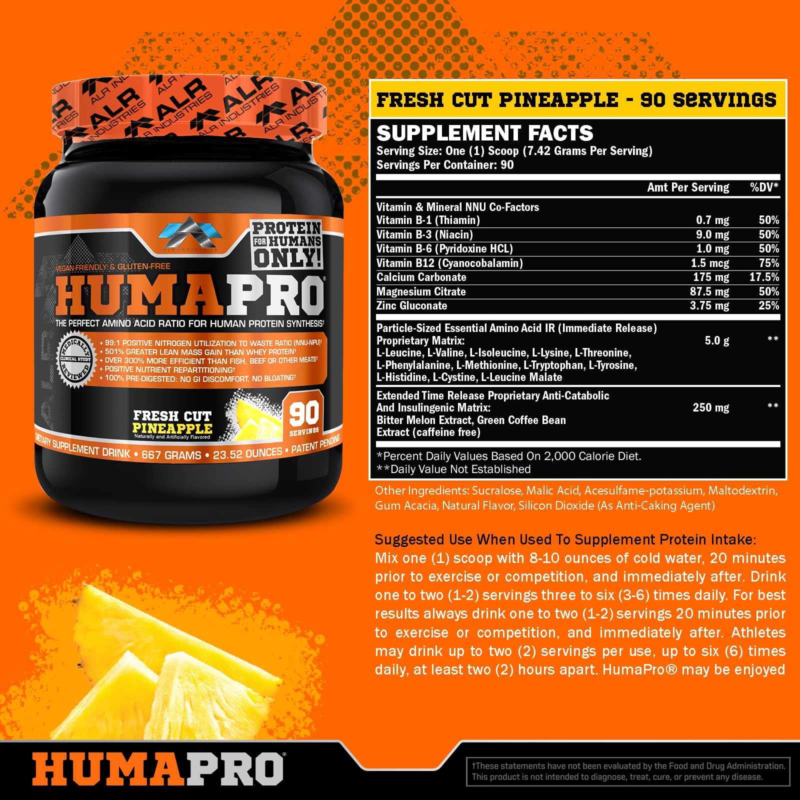 Humapro pineapple tub on kitchen counter for post-workout recovery