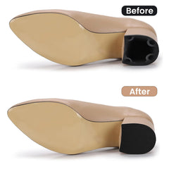 Alrhso dress shoe heel pad blends with classy footwear.