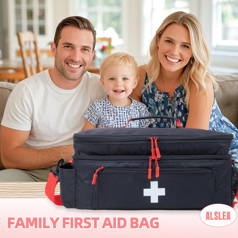 ALSLEA first aid bag bright exterior cross improves visibility during emergencies.