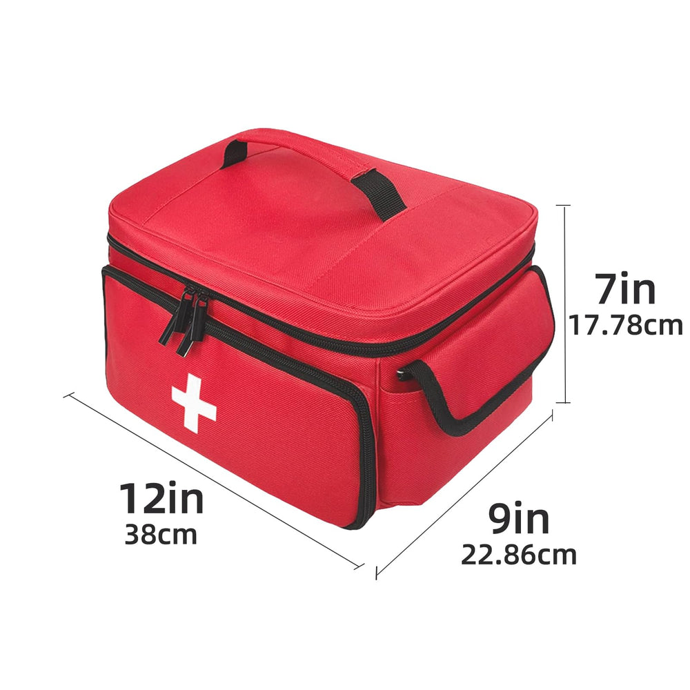 ALSLEA first aid bag red ideal for home, office, or outdoor use