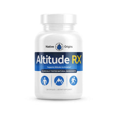 Altitude RX OxyBoost bottle label shows clean design for on-the-go altitude support.