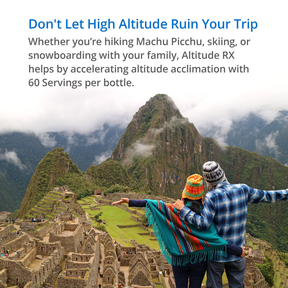 Altitude RX OxyBoost travel-use imagery invites adventures in the mountains and beyond.