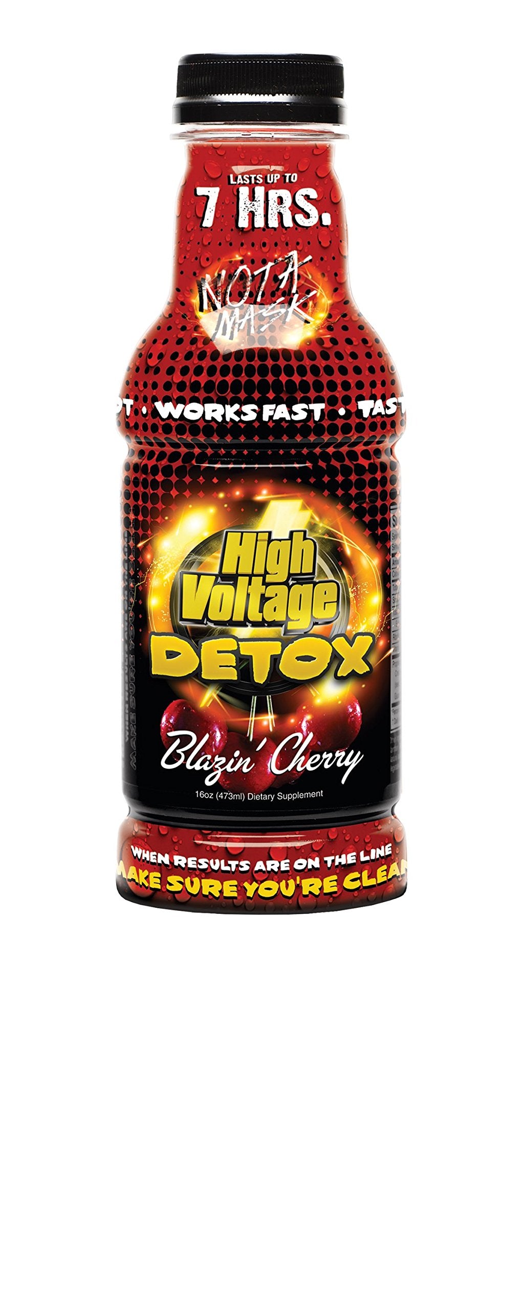 Botella High Voltage Detox Cereza Llameante 16 onzas lista para consumo rápido