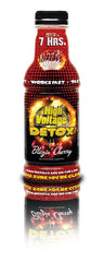 Primer plano de la etiqueta de High Voltage Detox Cereza para ver sabor y uso
