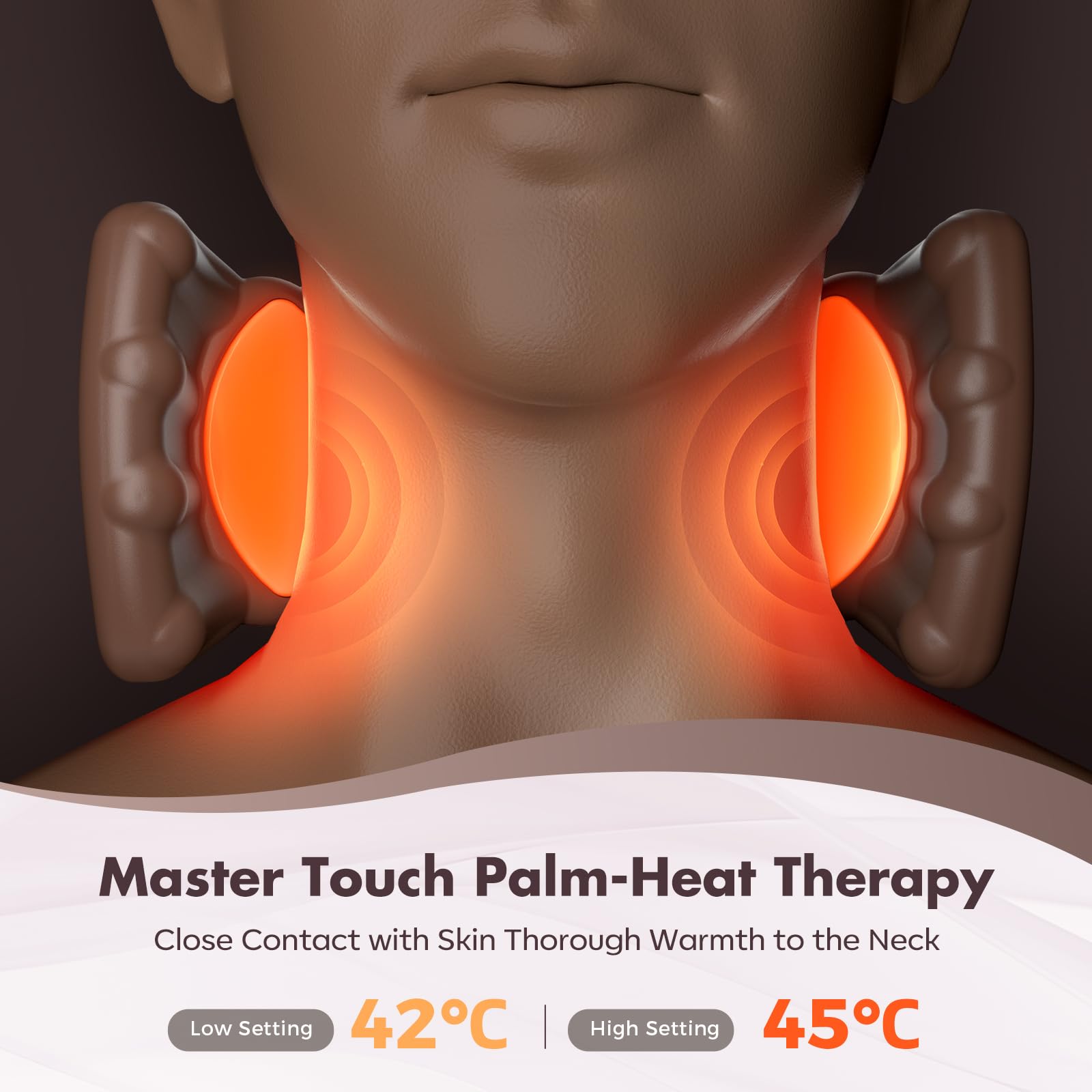 Altoance Dual-zone heat therapy evenly warms neck and shoulders