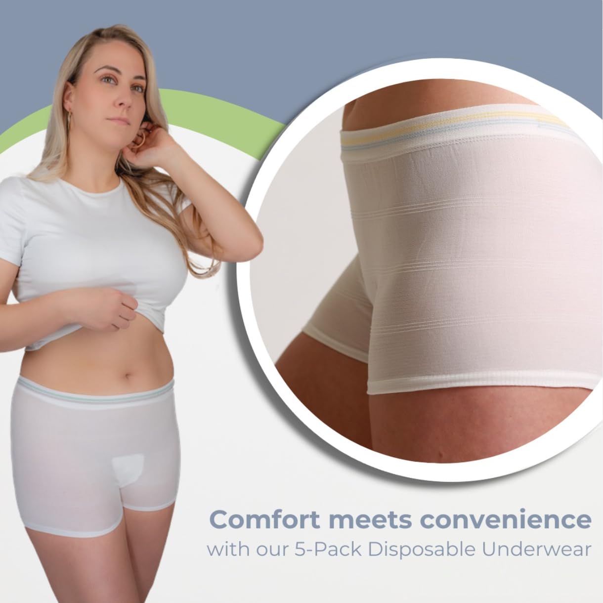AltroCare mesh underwear waistband color-code close-up for secure hip fit.