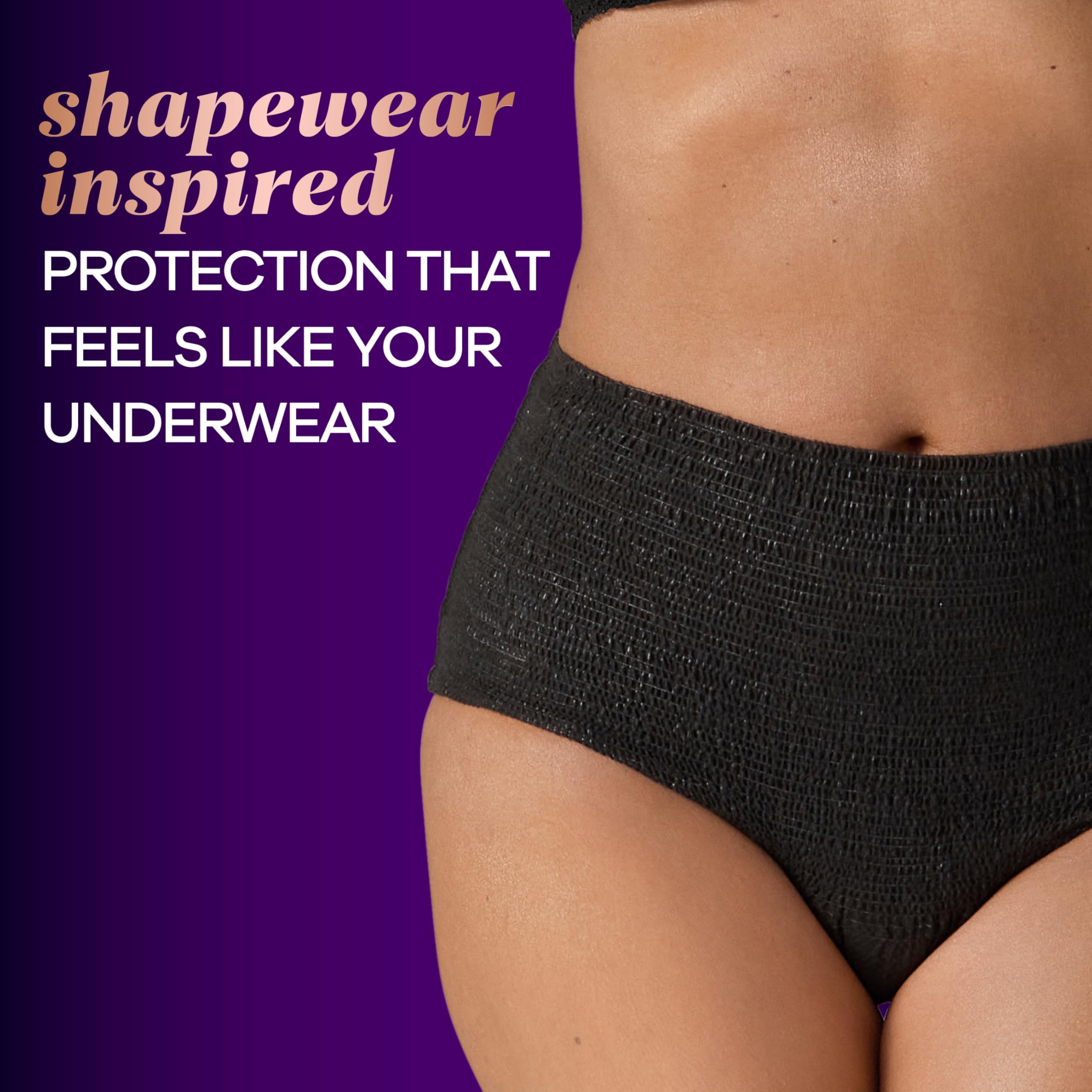 Always Discreet Boutique absorbent core liquid-to-gel captures leaks in seconds
