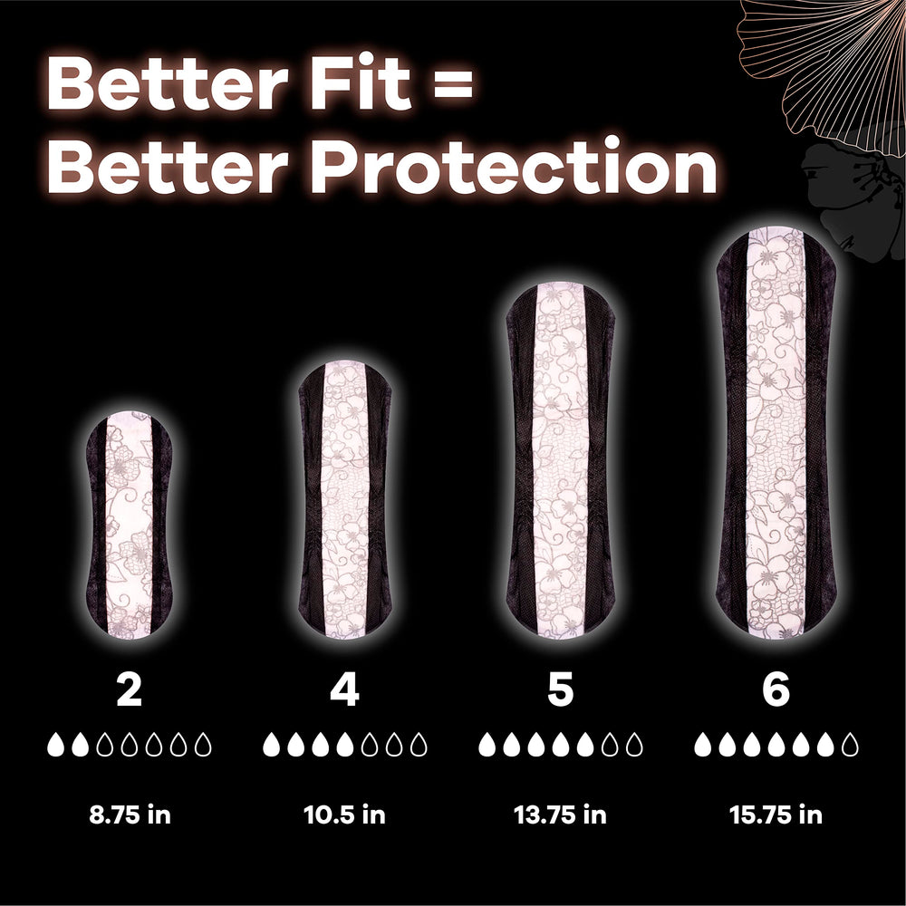 Always Discreet Boutique pad turns liquid into gel for containment.