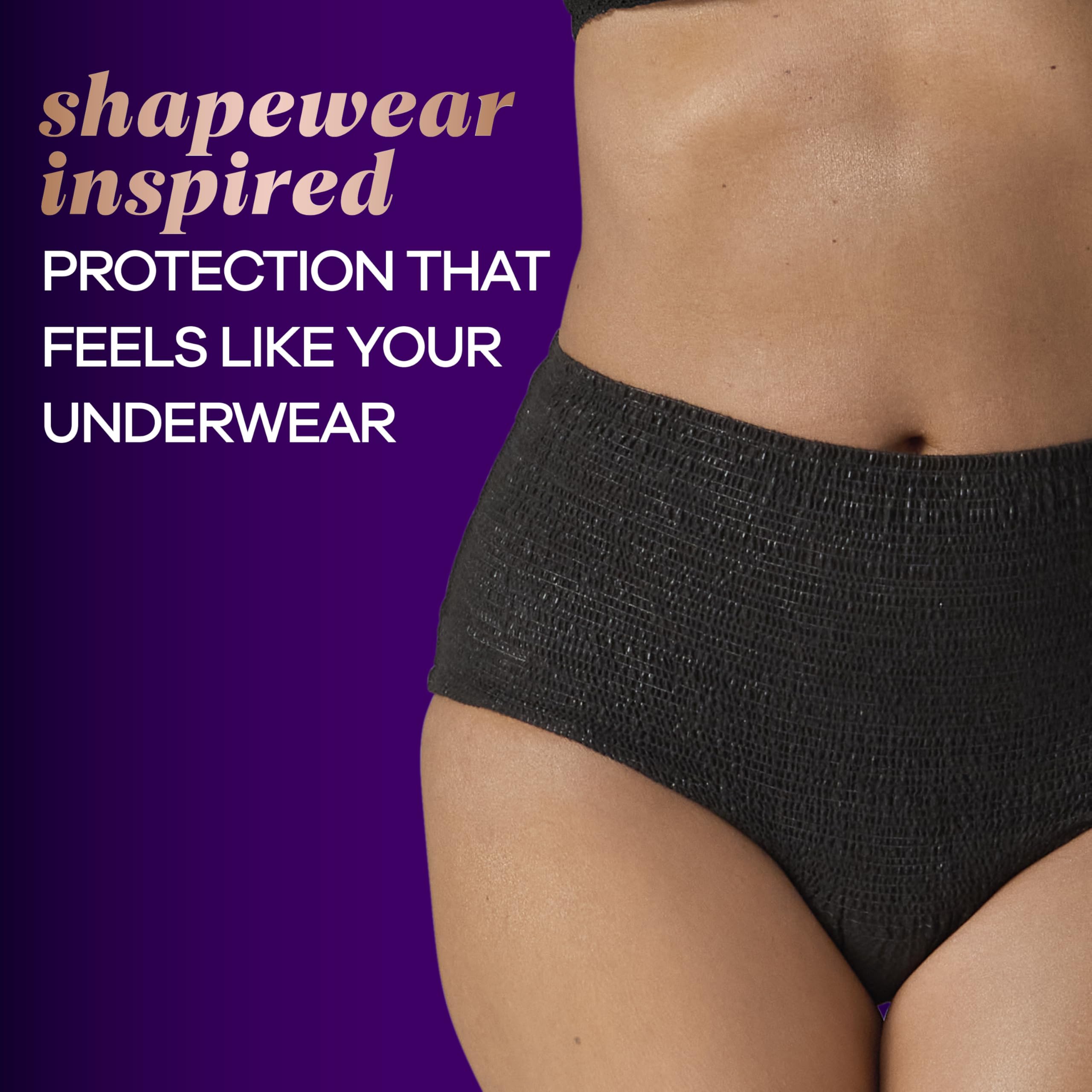 Always Discreet Boutique side LeakGuard protects against leaks at the leg
