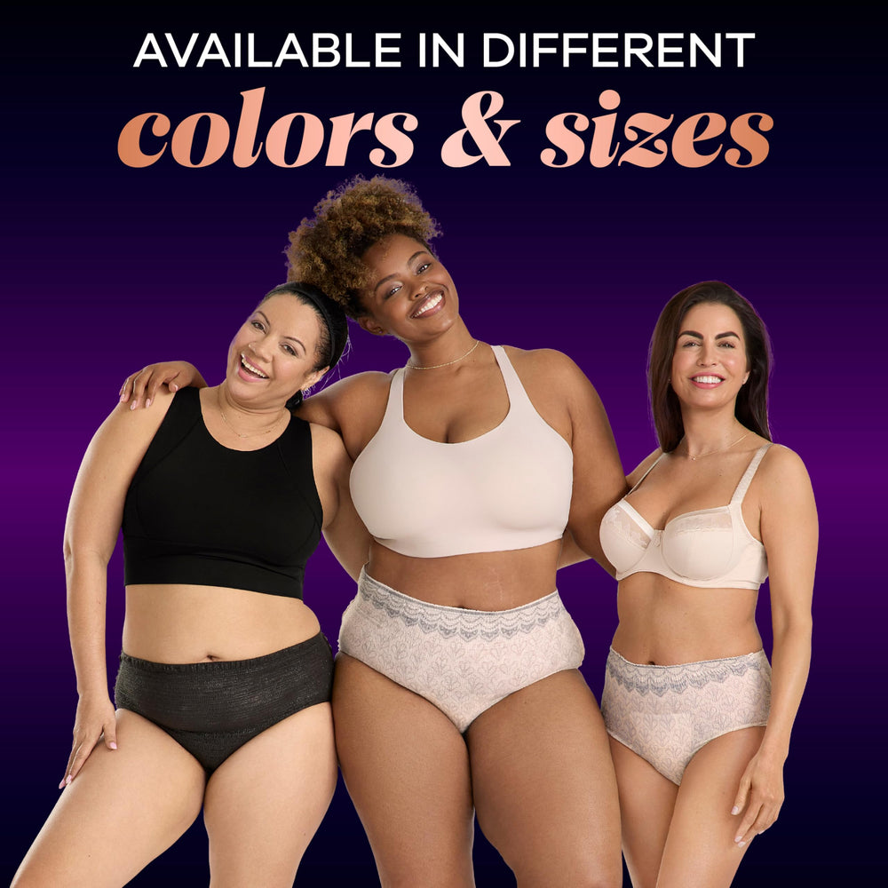 Always Discreet Boutique size chart helps you find your perfect fit