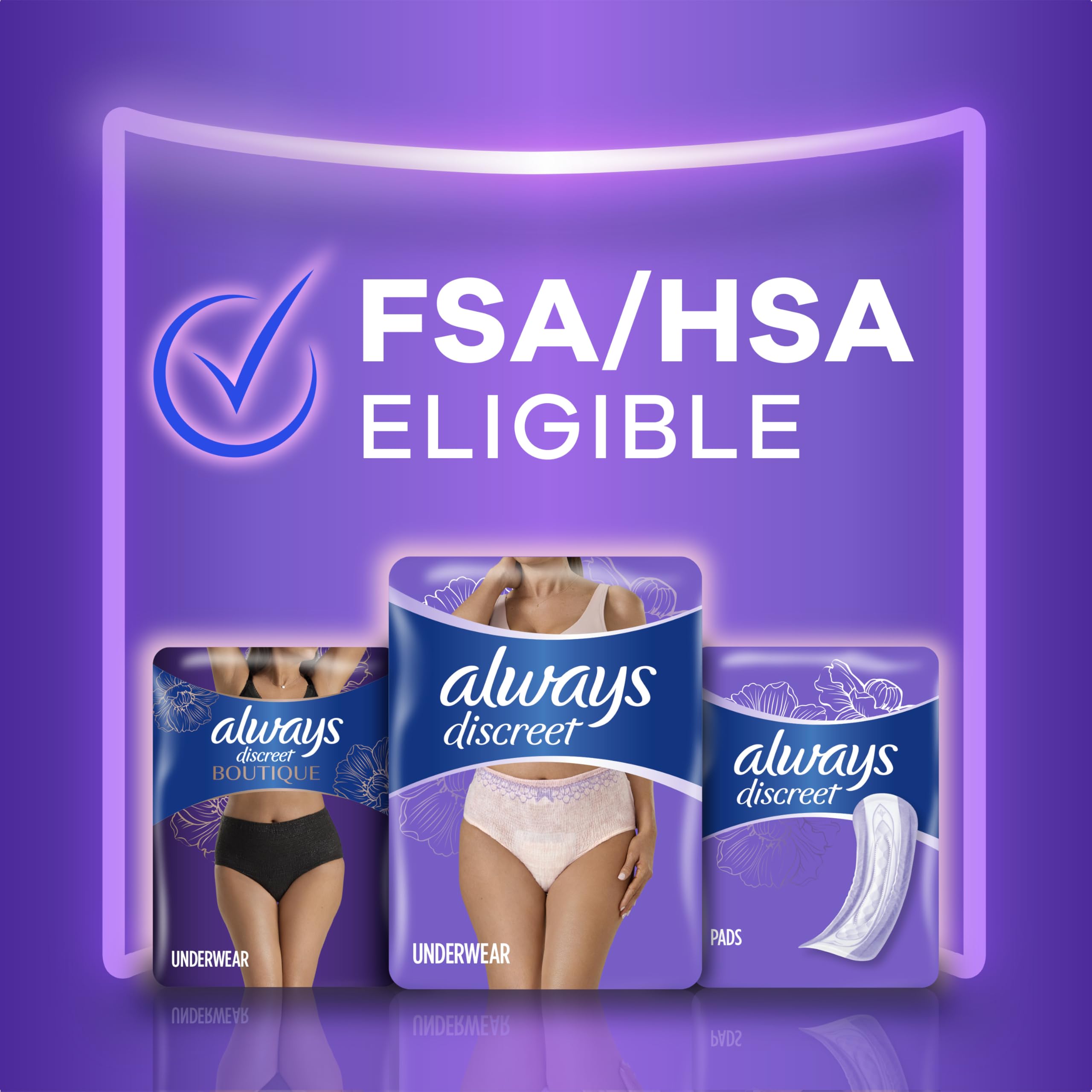 Always Discreet bulk packs ship discreetly to your home.
