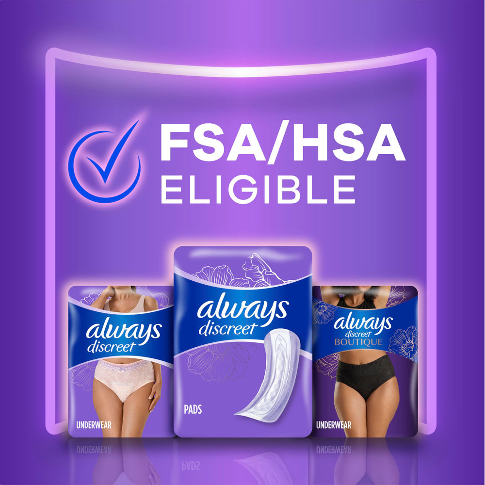 Always Discreet bulk-pack display demonstrates value and easy stocking