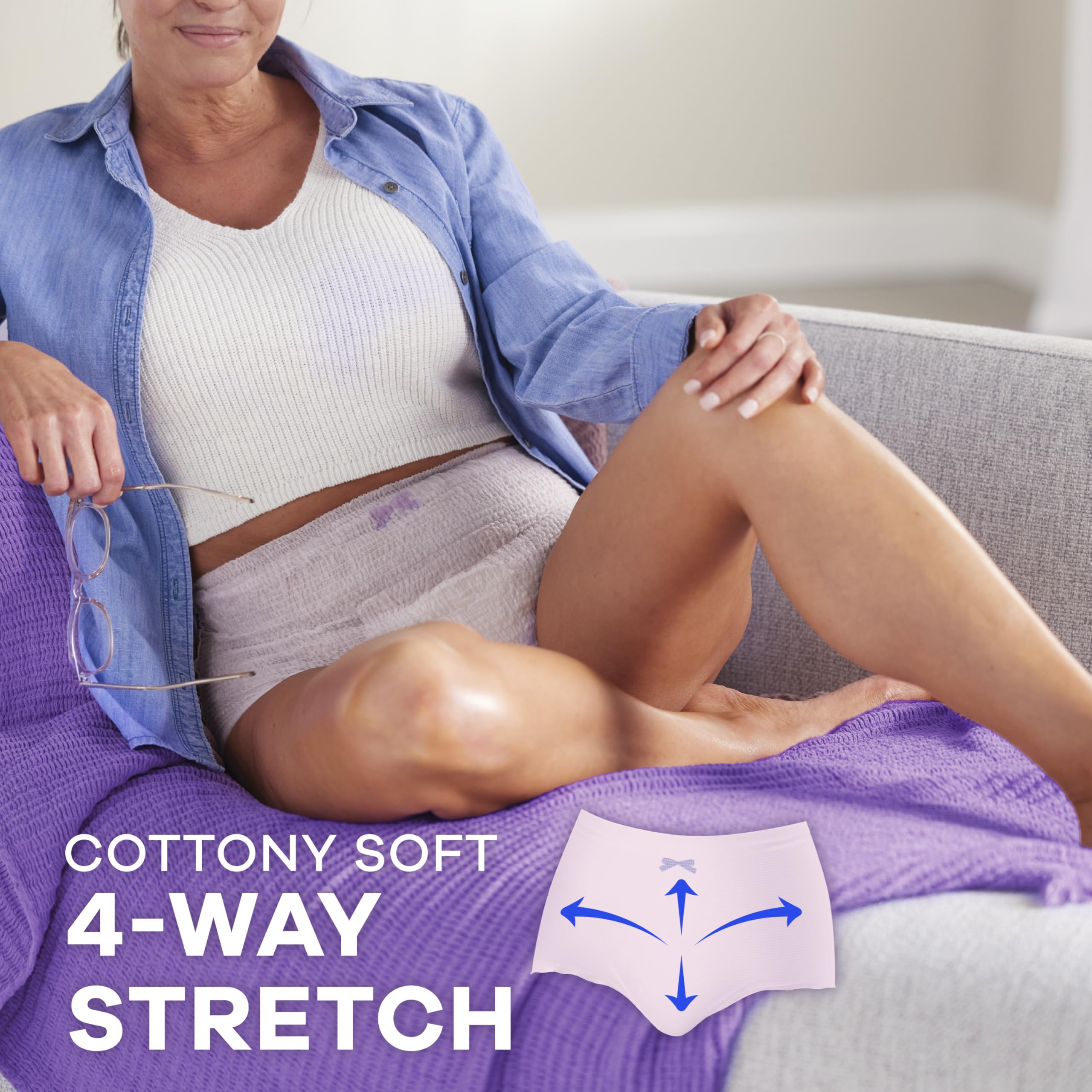 Always Discreet fit-curves across sizes 2 to 26W for better coverage.