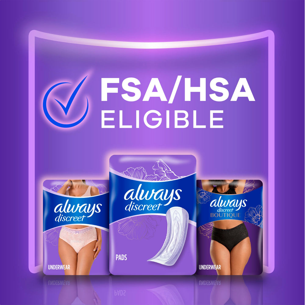 Always Discreet my fit size chart helps you choose the right pad.