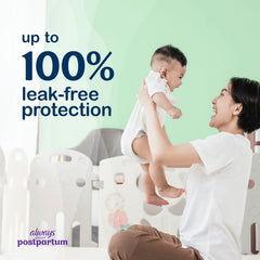 Always Discreet postpartum pad RapidDry core locks moisture into gel