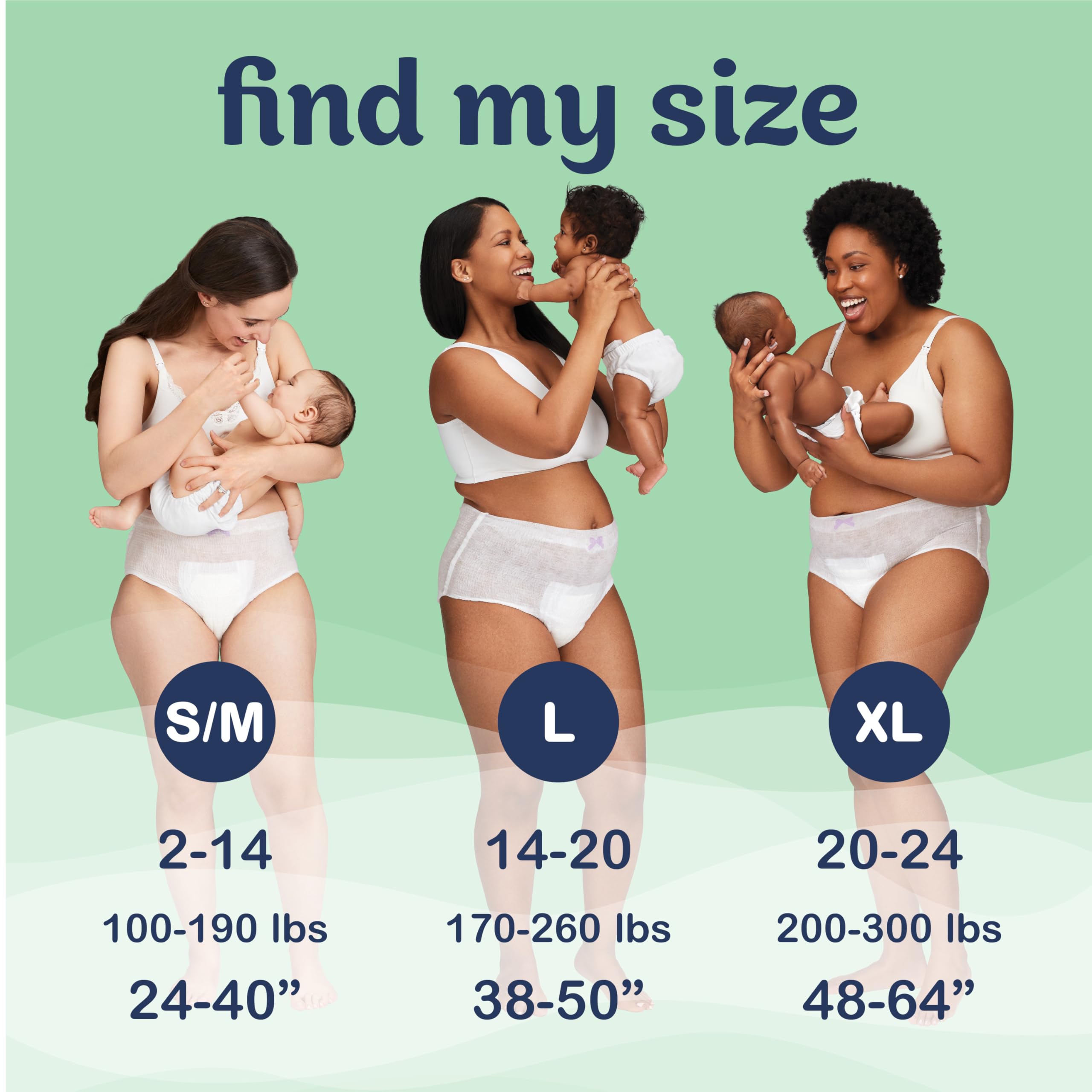 Always Discreet postpartum underwear uses cottony stretch fabric to hug curves