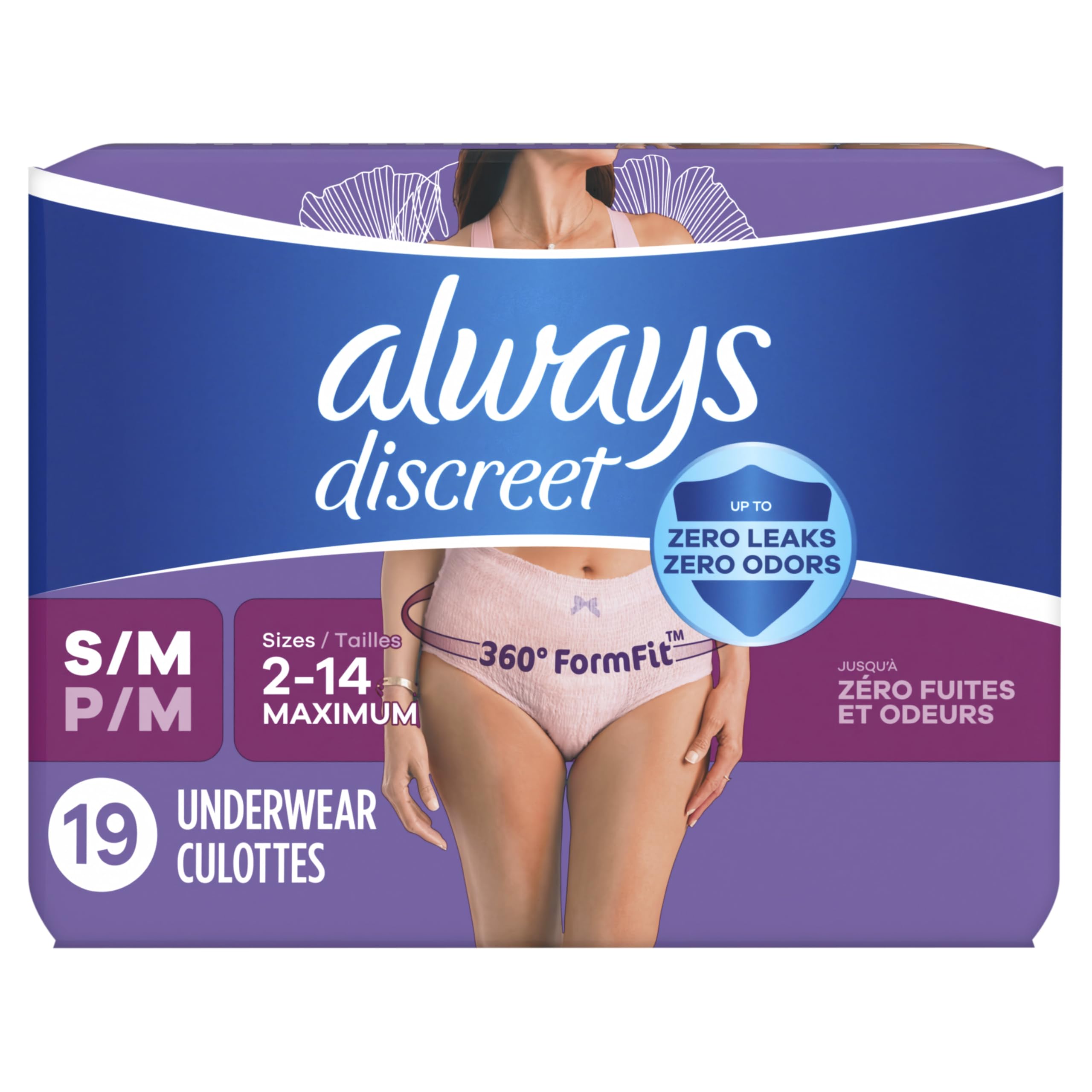 Always Discreet postpartum-friendly underwear designed for a secure, comfortable fit.