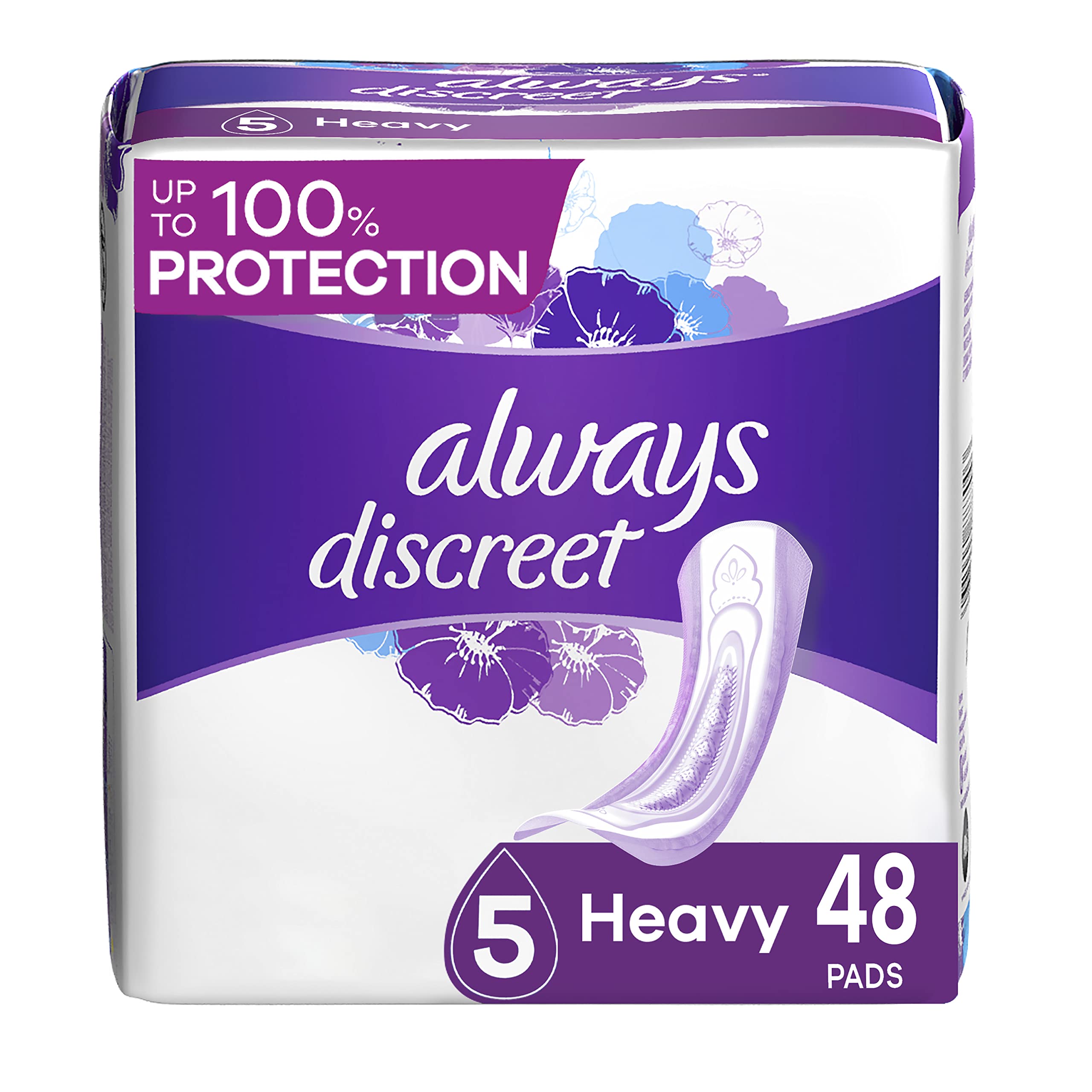 Always Discreet RapidDry Core delivers quick absorption for reliable protection.
