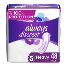 Always Discreet RapidDry Core delivers quick absorption for reliable protection.