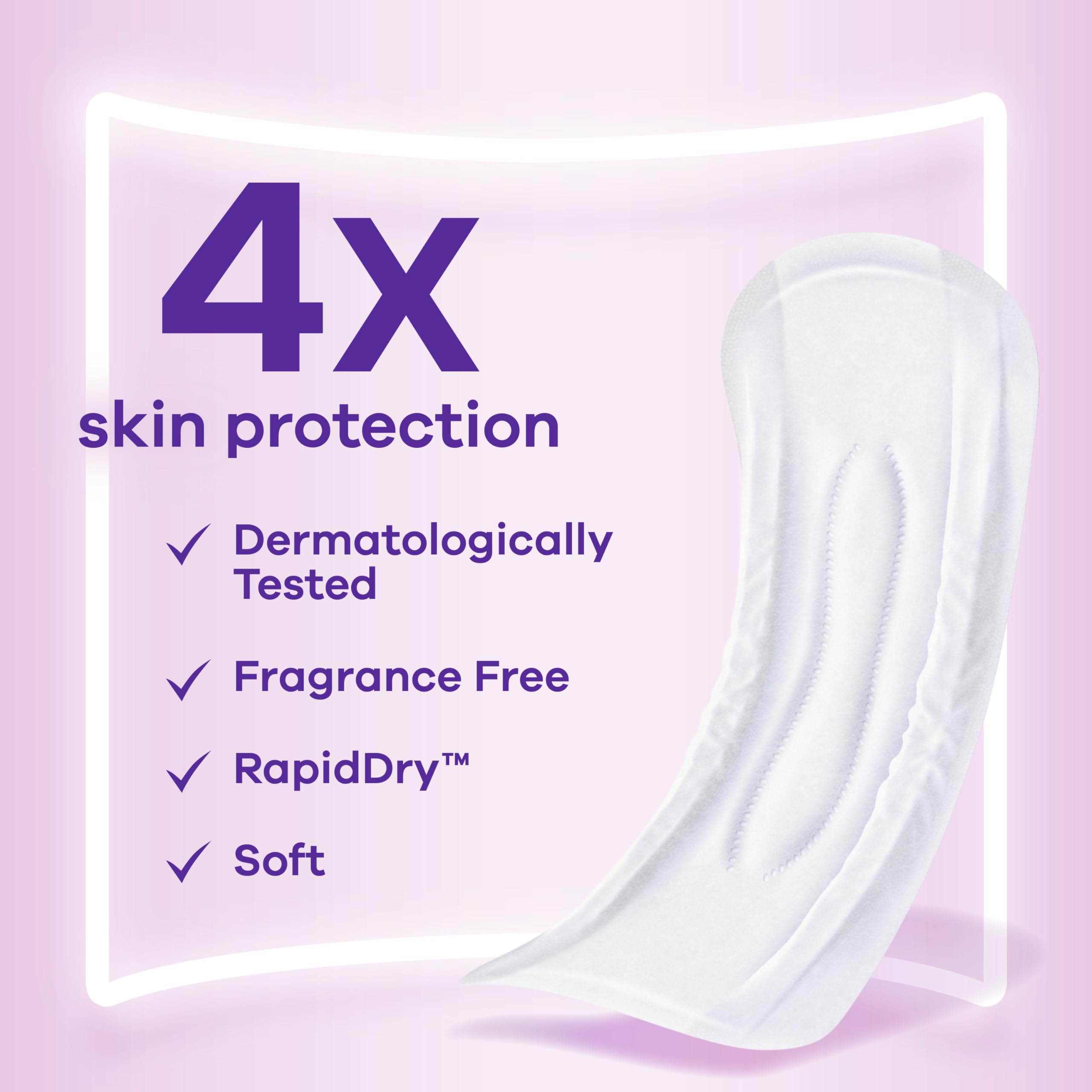 Always Discreet Sensitive Pads featuring RapidDry core for secure leak protection.