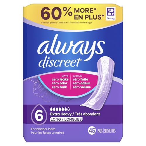 Always Discreet soft-material-touch surface feels comfortable against skin.
