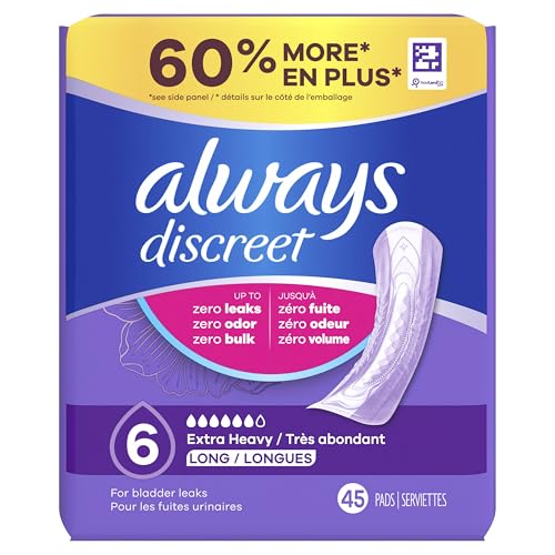 Always Discreet women-pads designed for continuous protection during daily activities.