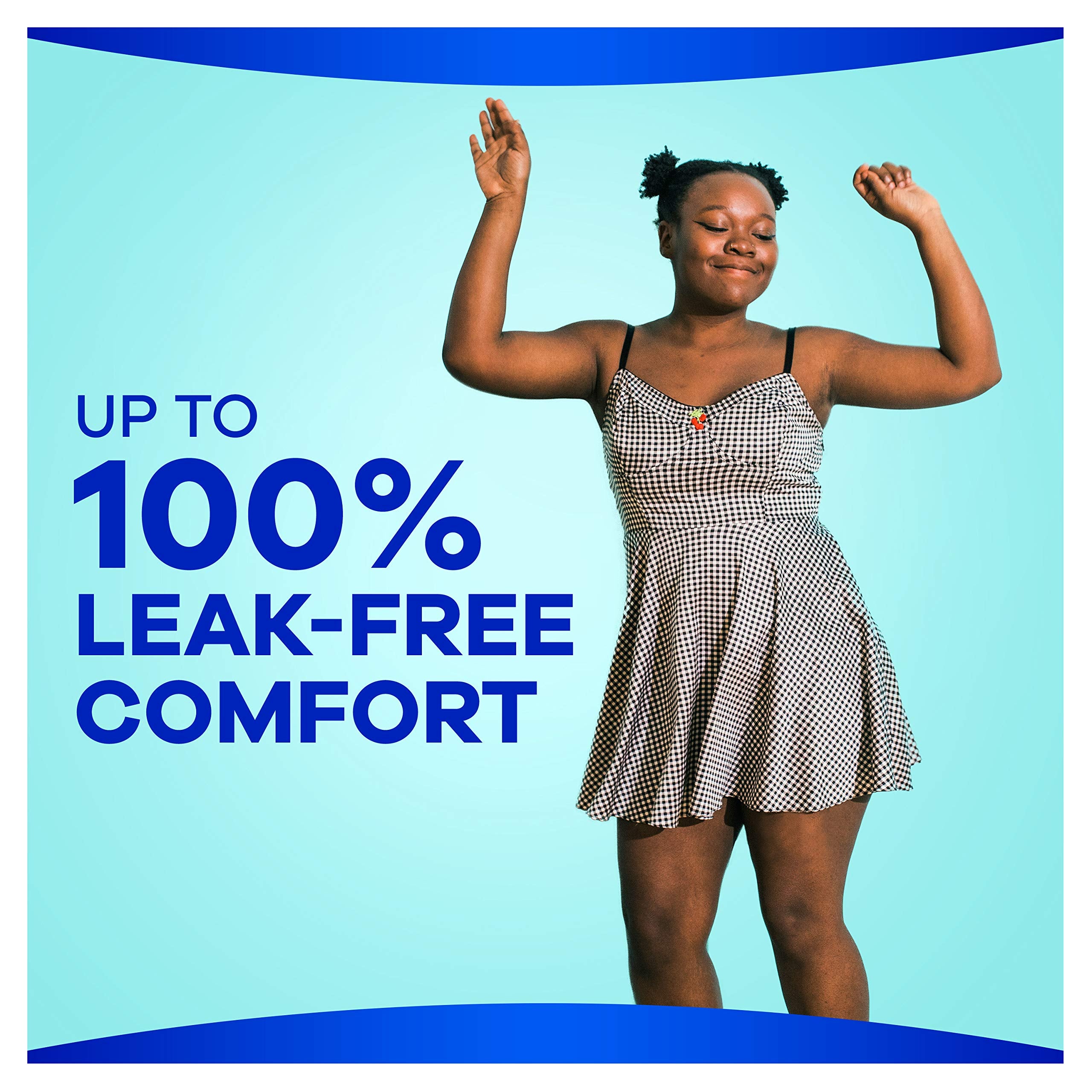 Always Maxi curved design hugs your body for comfortable fit.