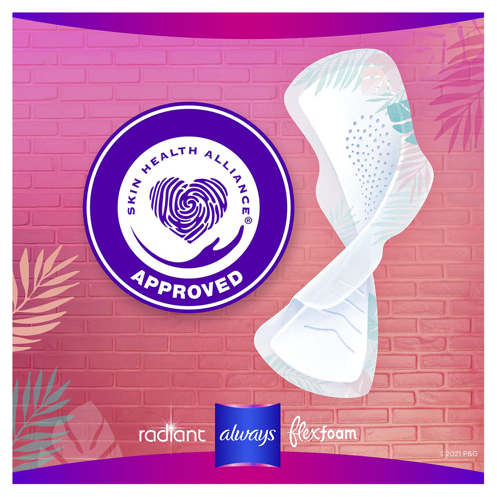 Always Radiant Teen Pads open packaging for quick accessibility.