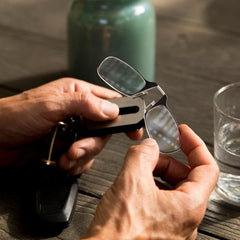 Always With You protective case safely holds keychain reading glasses