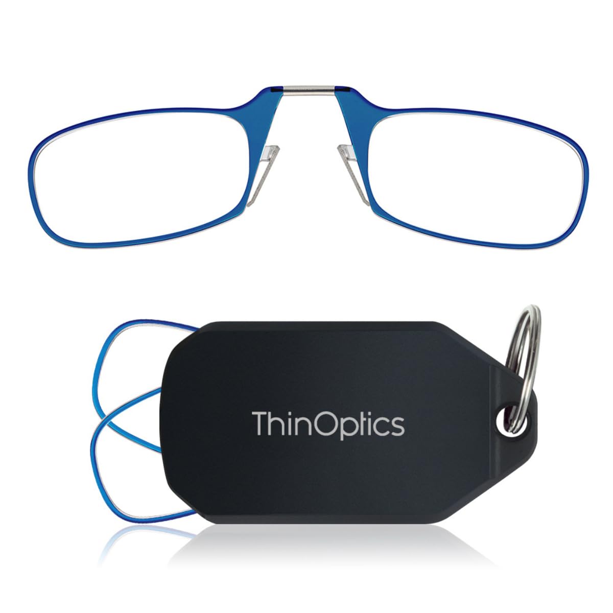 Always With You keychain glasses in armless folding design for on-the-go reading