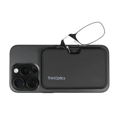 Always With You ThinOptics with MagSafe-compatible pod-case on phone for quick access.