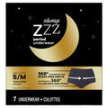 Always ZZZ Overnight Disposable Period Underwear S/M – 360° Coverage, 7-Count