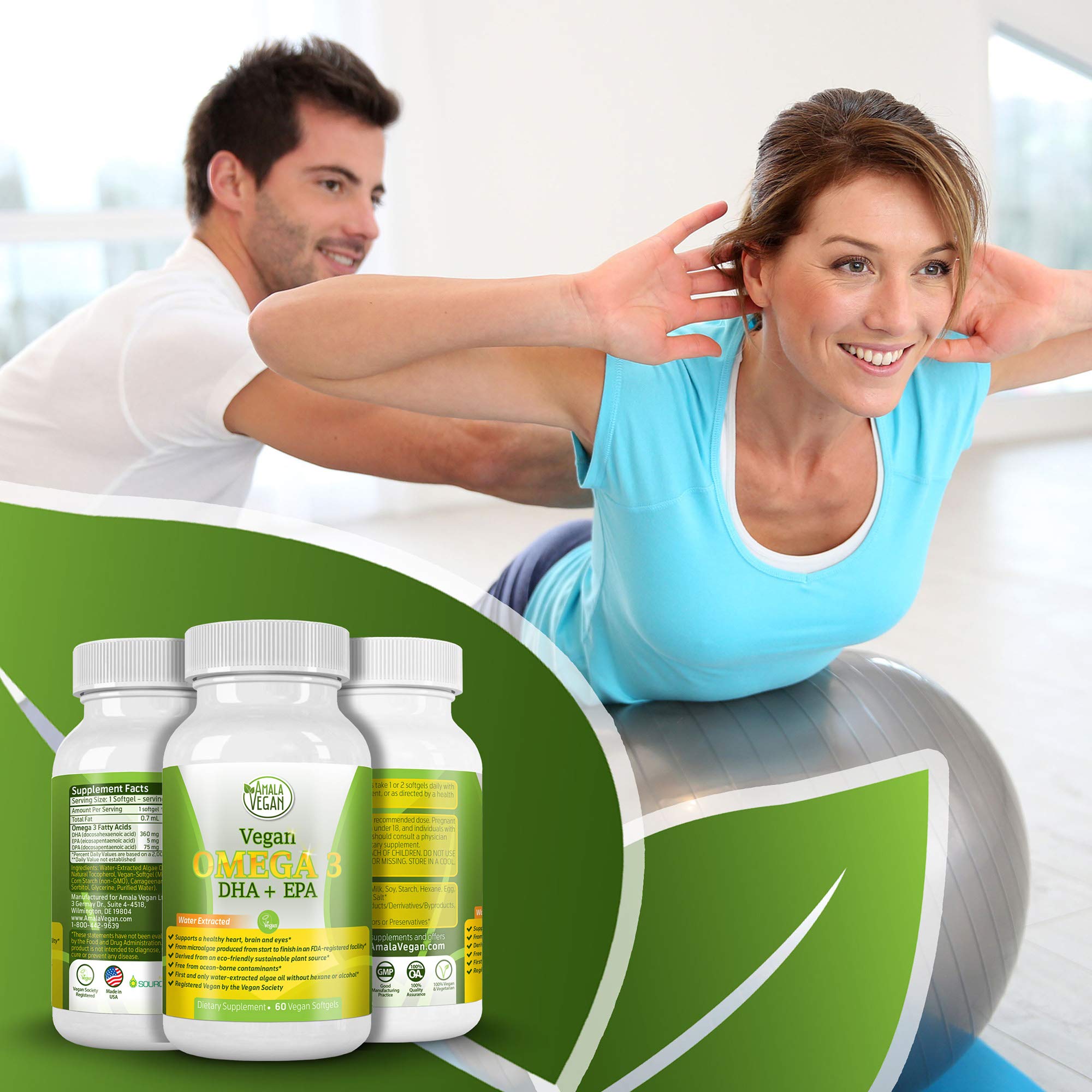 Amala Vegan Omega-3 used in daily routine with meals for potential heart and brain support.
