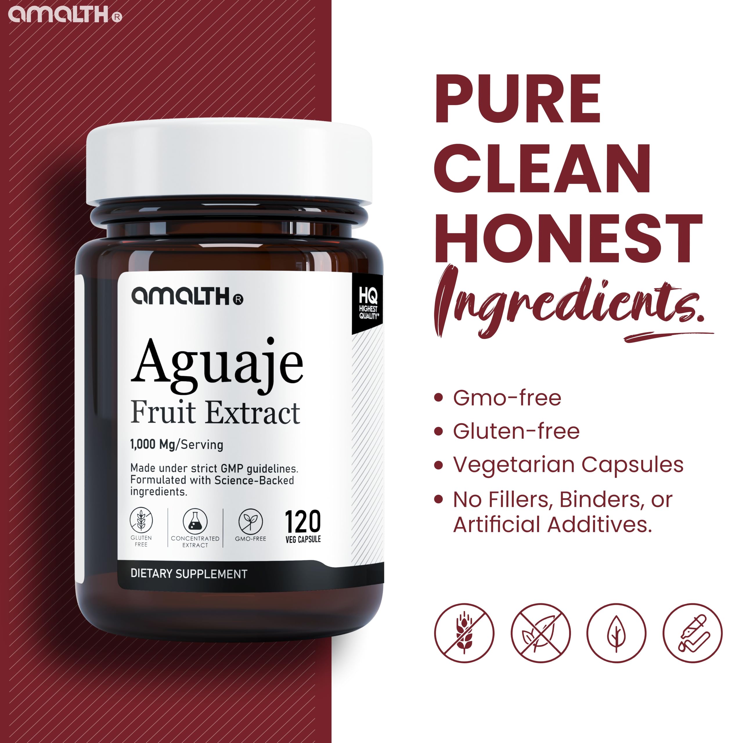 AMALTH Aguaje Curves bottle on a shelf illustrating premium, non-GMO wellness support.
