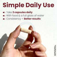 AMALTH Aguaje Curves label on bottle communicates recommended daily dosage for women.