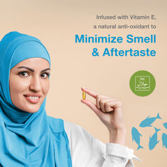 Amanah Omega-3 label shows ISNA halal certification