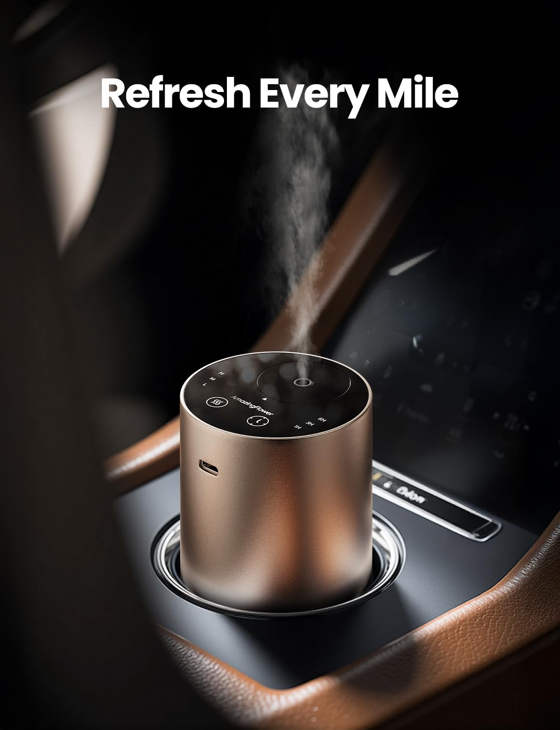 AMAZING FLOWER waterless diffuser leak-proof design ensures safe travel.