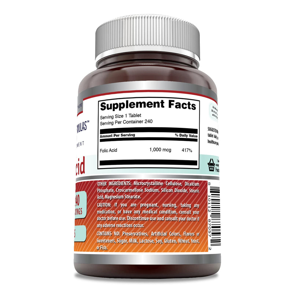 Frasco de 240 tabletas de Amazing Formulas para suministro prolongado.