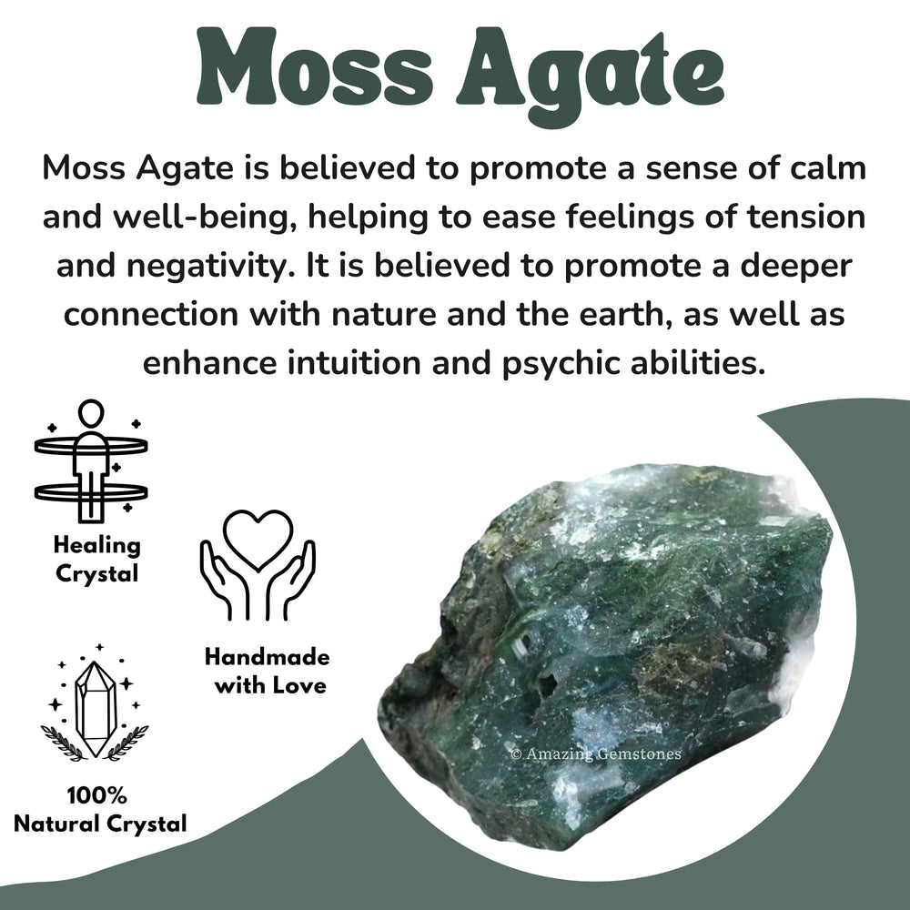 Amazing Gemstone agata-musgo, cristales crudos para proyectos de joyería artesanal.