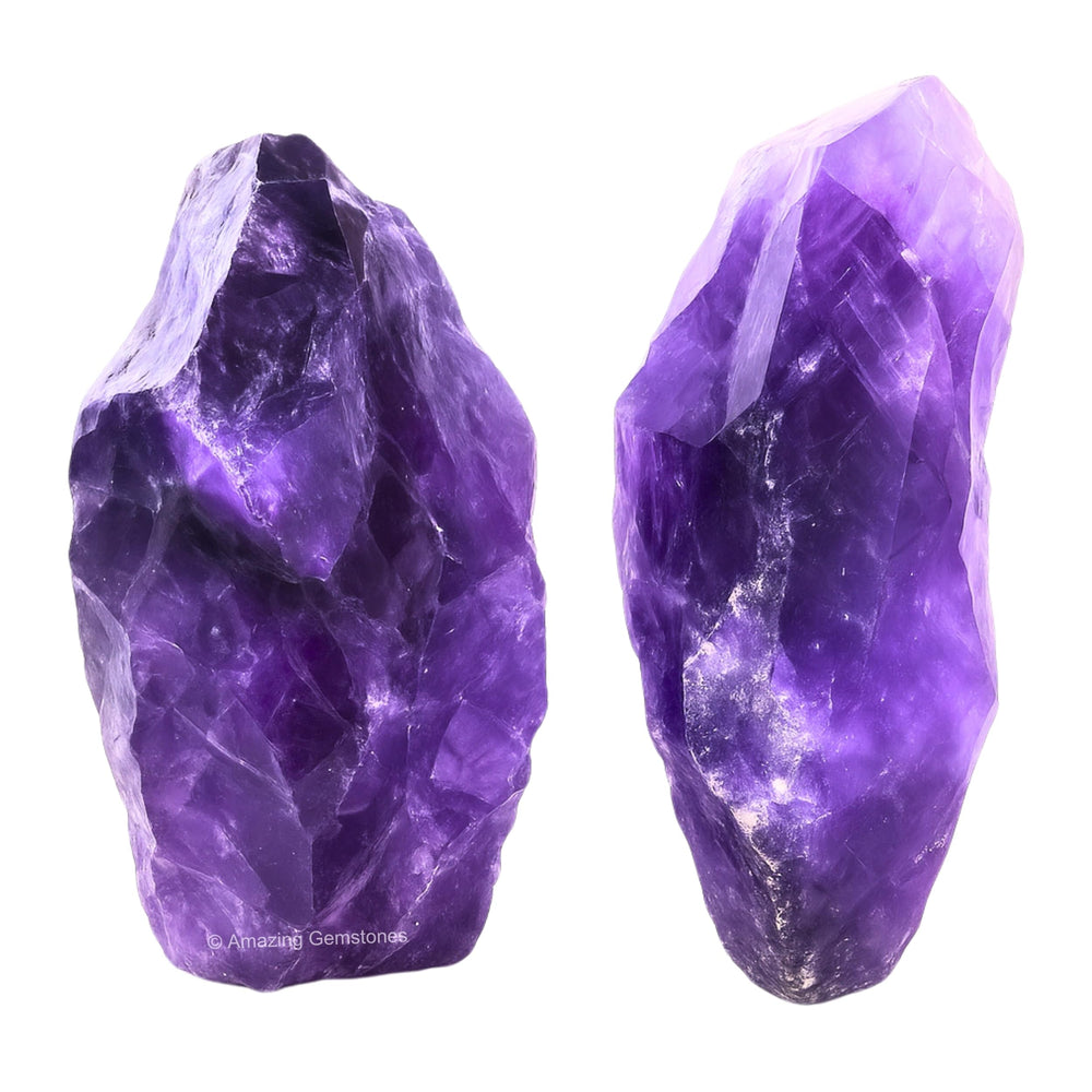 Amazing Gemstone amethyst raw crystal patterns suitable for DIY tumbling