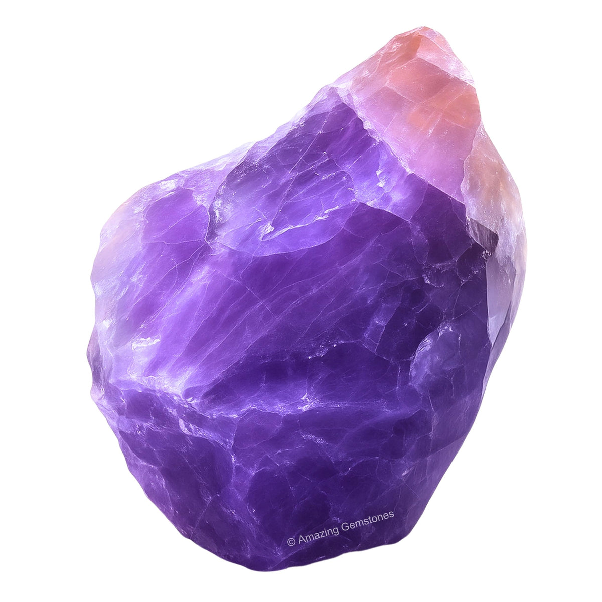 Amazing Gemstone amethyst rough stone closeup showing natural facets for meditation