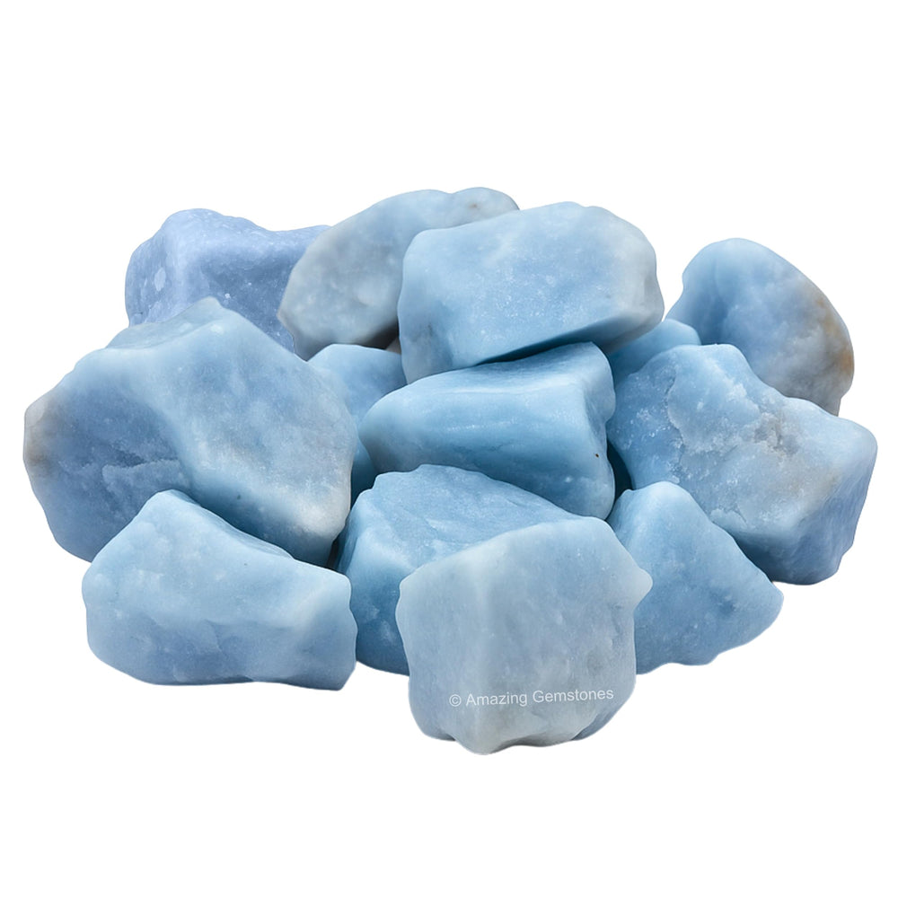 Amazing Gemstone Angelite meditation stone promotes calm energy