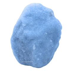 Amazing Gemstone Angelite raw stone close-up for meditation and calm
