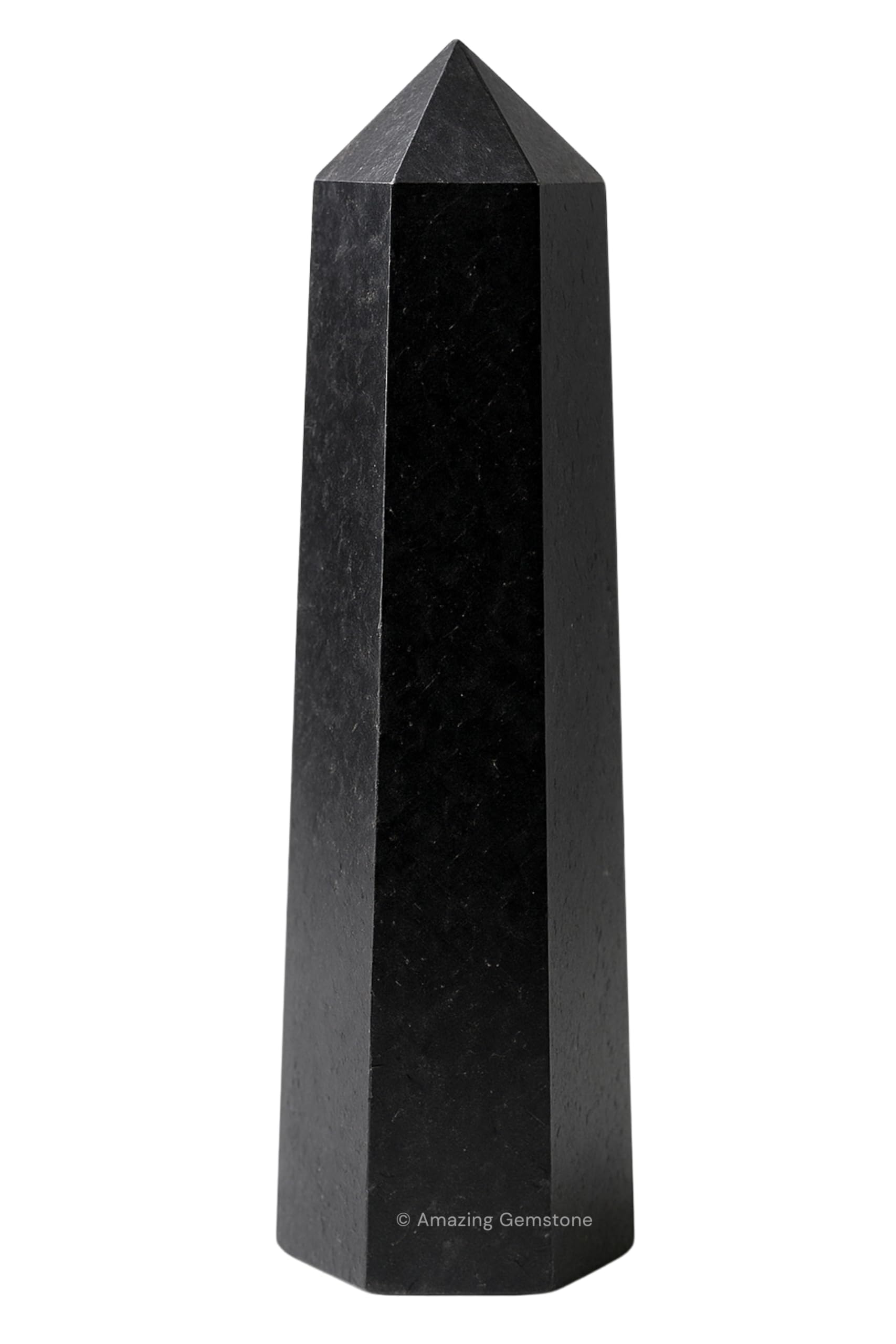 Amazing Gemstone Black Tourmaline Crystal Tower energizes and purifies the space for renewed focus.