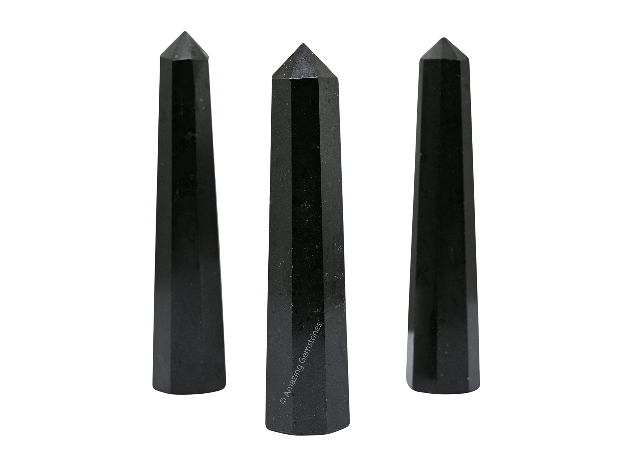 Amazing Gemstone Black Tourmaline Crystal Tower supports meditation and stress relief.