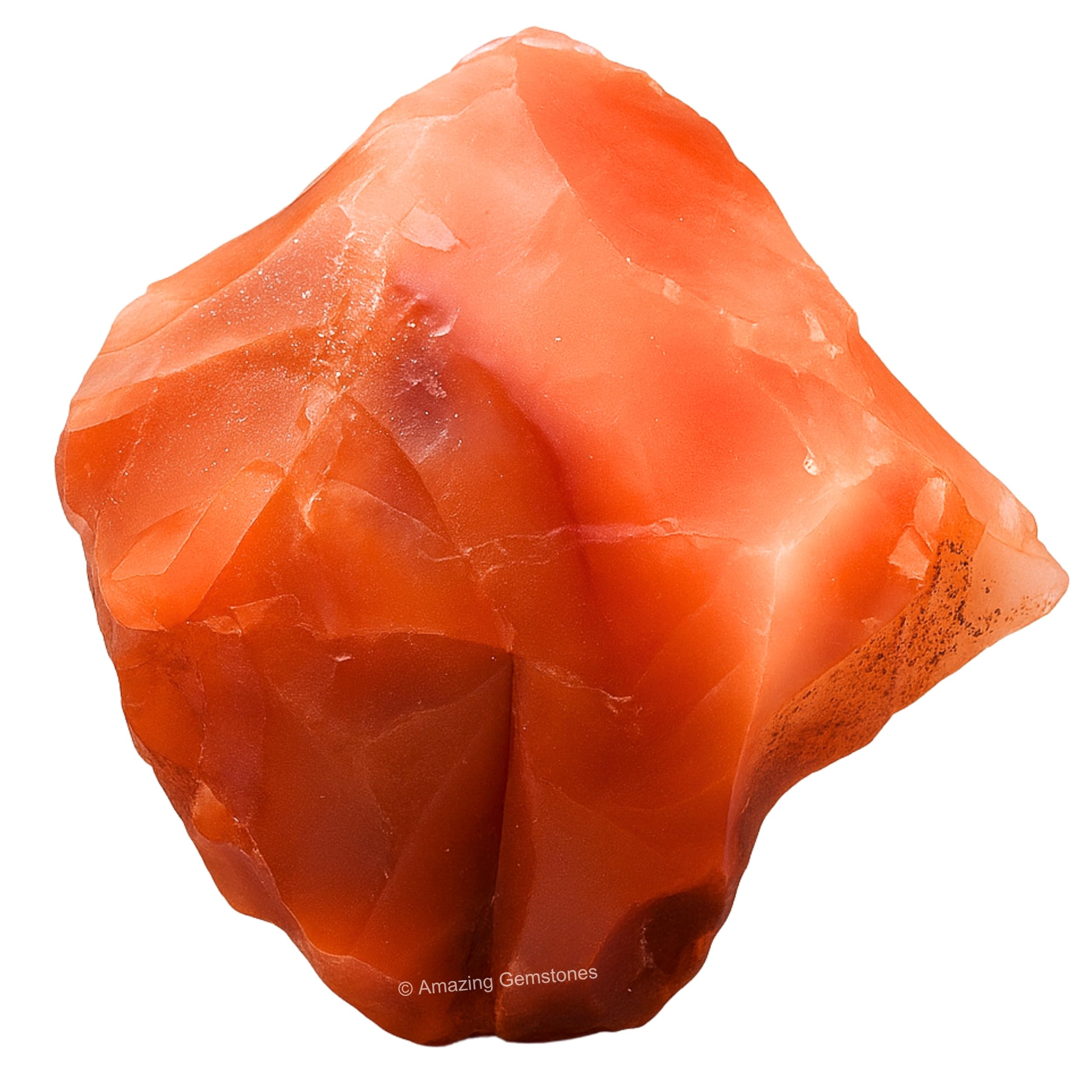 Amazing Gemstone Carnelian raw crystal single piece highlighting vitality and creativity